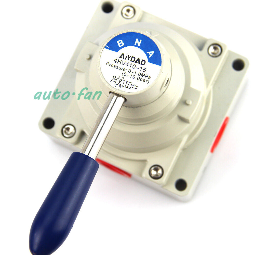 new 4 way 2 position Manual Hand Lever Pneumatic Valve BSPT 4HV410-15 - KOEED