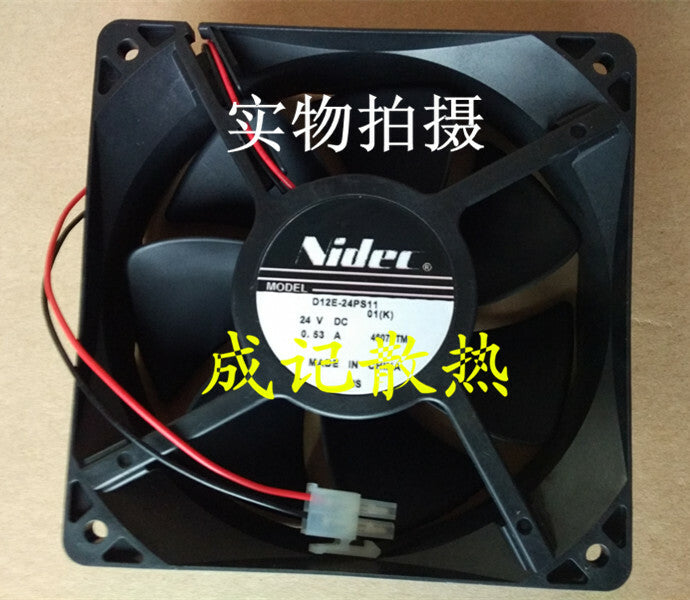 1pcs  NIDEC D12E-24PS11 12CM DC24V 0.53A Inverter Cooling Fan