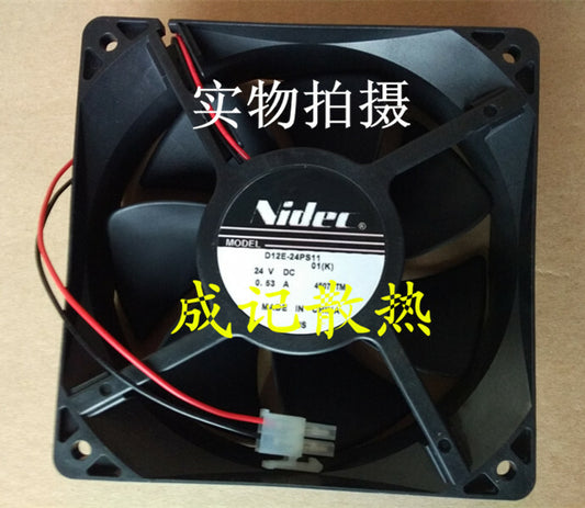 1pcs  NIDEC D12E-24PS11 12CM DC24V 0.53A Inverter Cooling Fan
