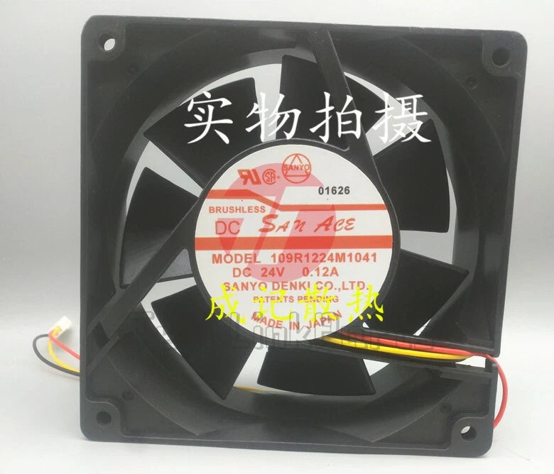 1pcs SANYO 109R1224M1041 24V 0.12A 120*120*38MM cooling fan