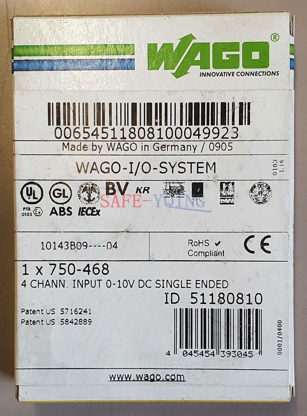 new ONE WAGO 750-468 4-channel analog input module