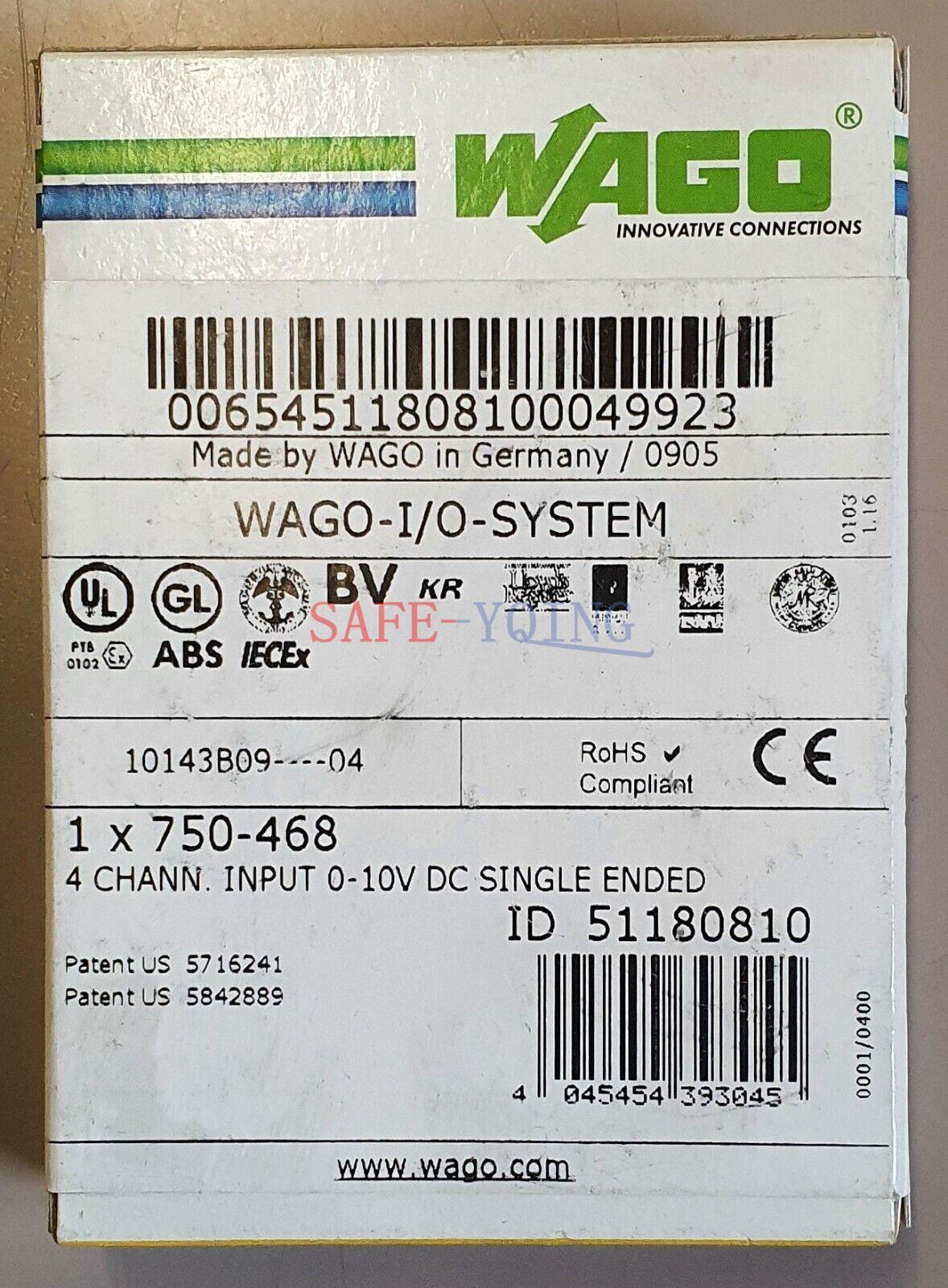new ONE WAGO 750-468 4-channel analog input module - WAGO