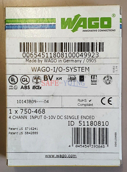 new ONE WAGO 750-468 4-channel analog input module - WAGO