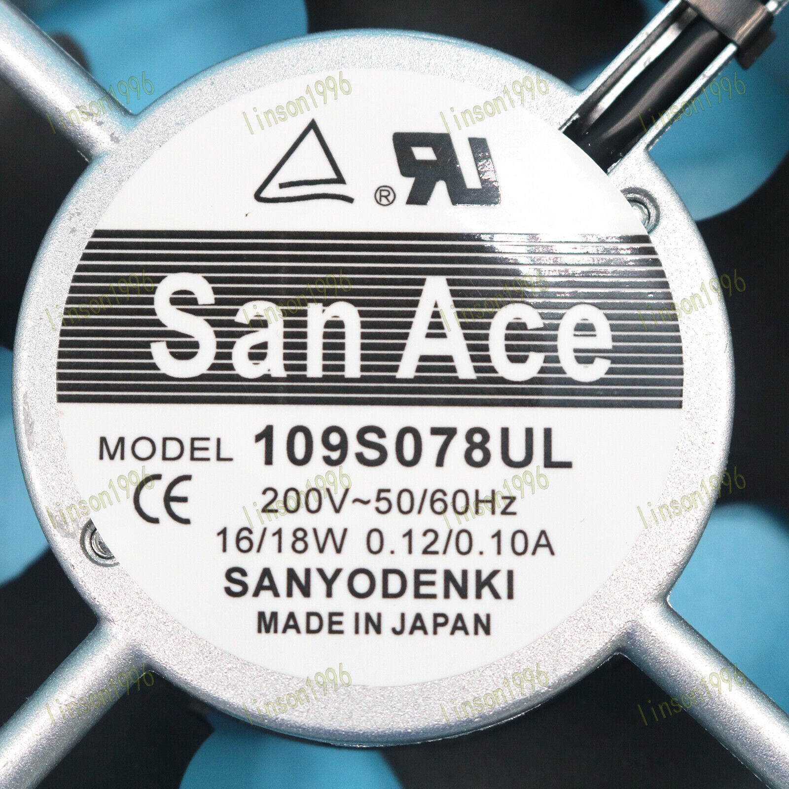 Cooling Fan for Sanyo 109S078UL San Ace 18/16W 0.12/0.1A - SANYO