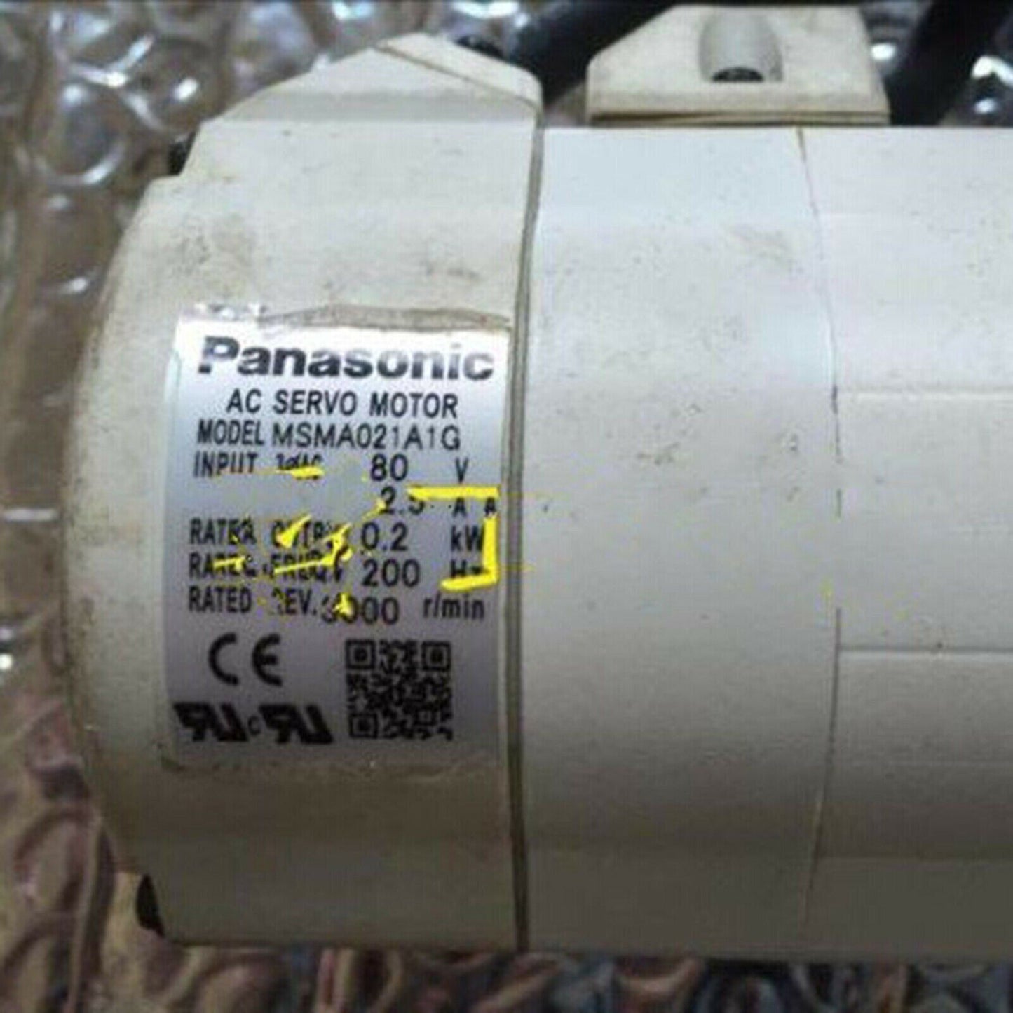 used 1PC Panasonic AC servo motor MSMA021A1G - PANASONIC
