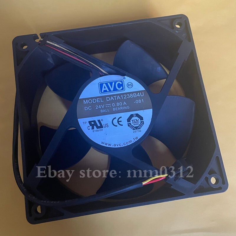 1pcs AVC DATA1238B4U 24V 0.80A 12038 12CM 3-wire double ball cooling fan