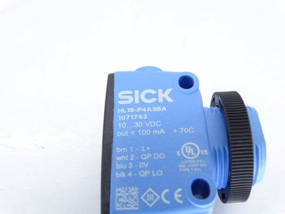 SICK HL18-P4A3BA Sensor with 18-bit resolution, 60-110°C temperature range, and high sensitivity for industrial applications - SICK