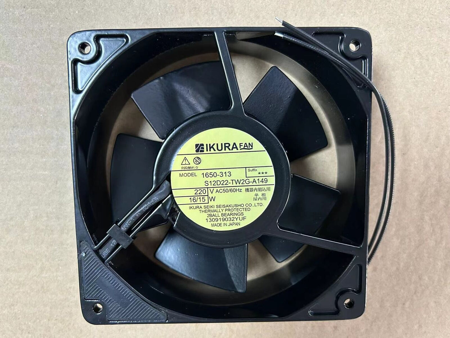 new 1pcs IKURA 1650-313 S12D22-TW2G-A149 220V 16 15W iron leaf fan - IKURA