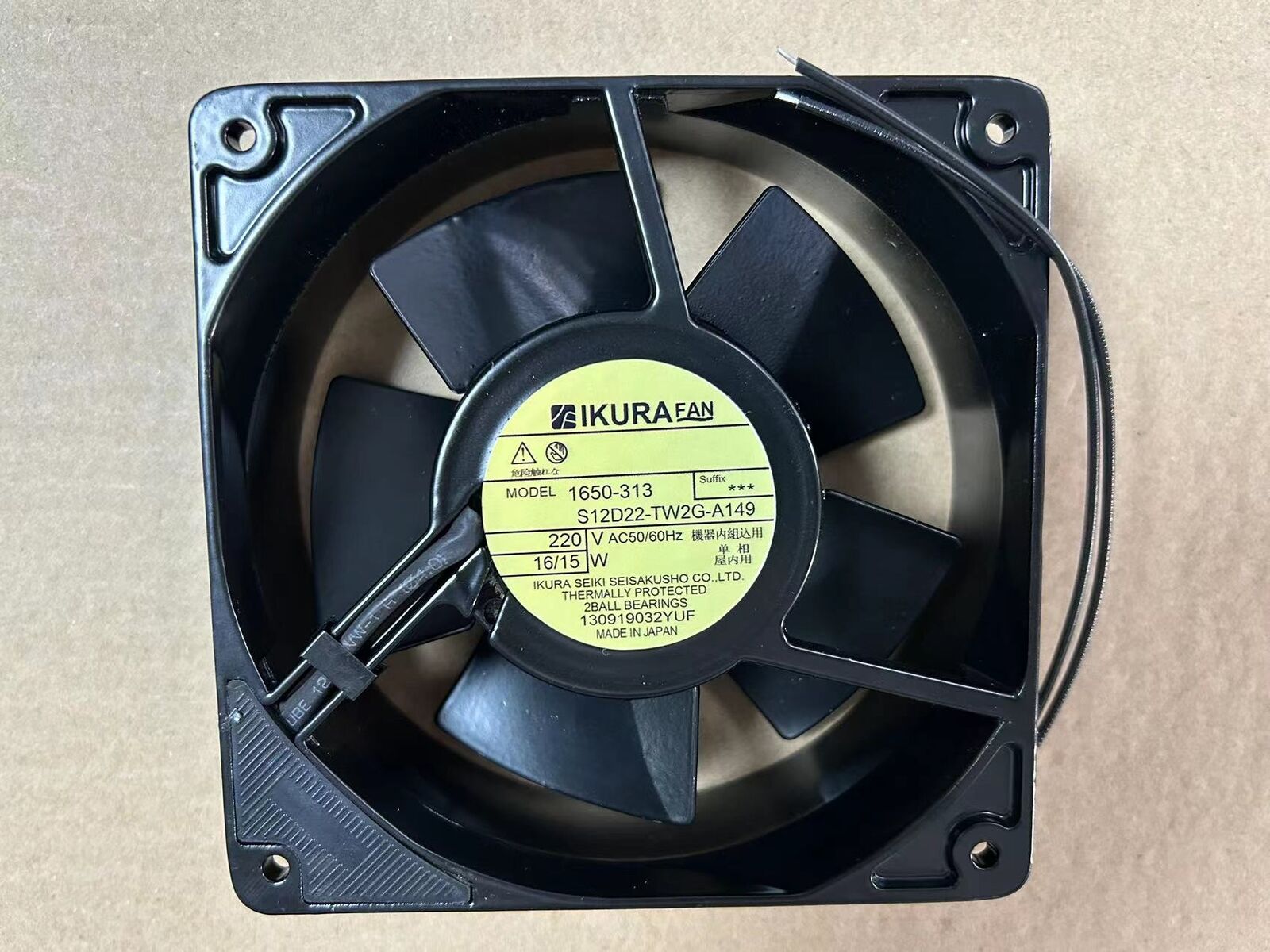 new 1pcs IKURA 1650-313 S12D22-TW2G-A149 220V 16 15W iron leaf fan - IKURA