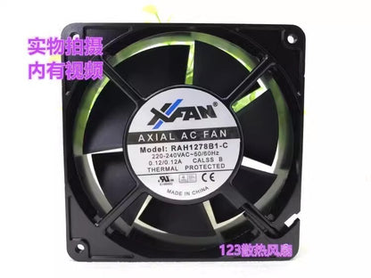 XFAN RAH1278B1-C 12738 AC220-240V 0.12A 12.7CM Thermal Fan with Aluminum Frame