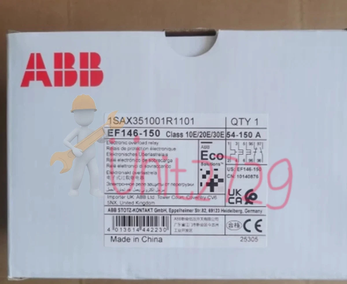 1SAX351001R1101 Electronic Overload Relay EF146-150 for ABB 54-150A #un