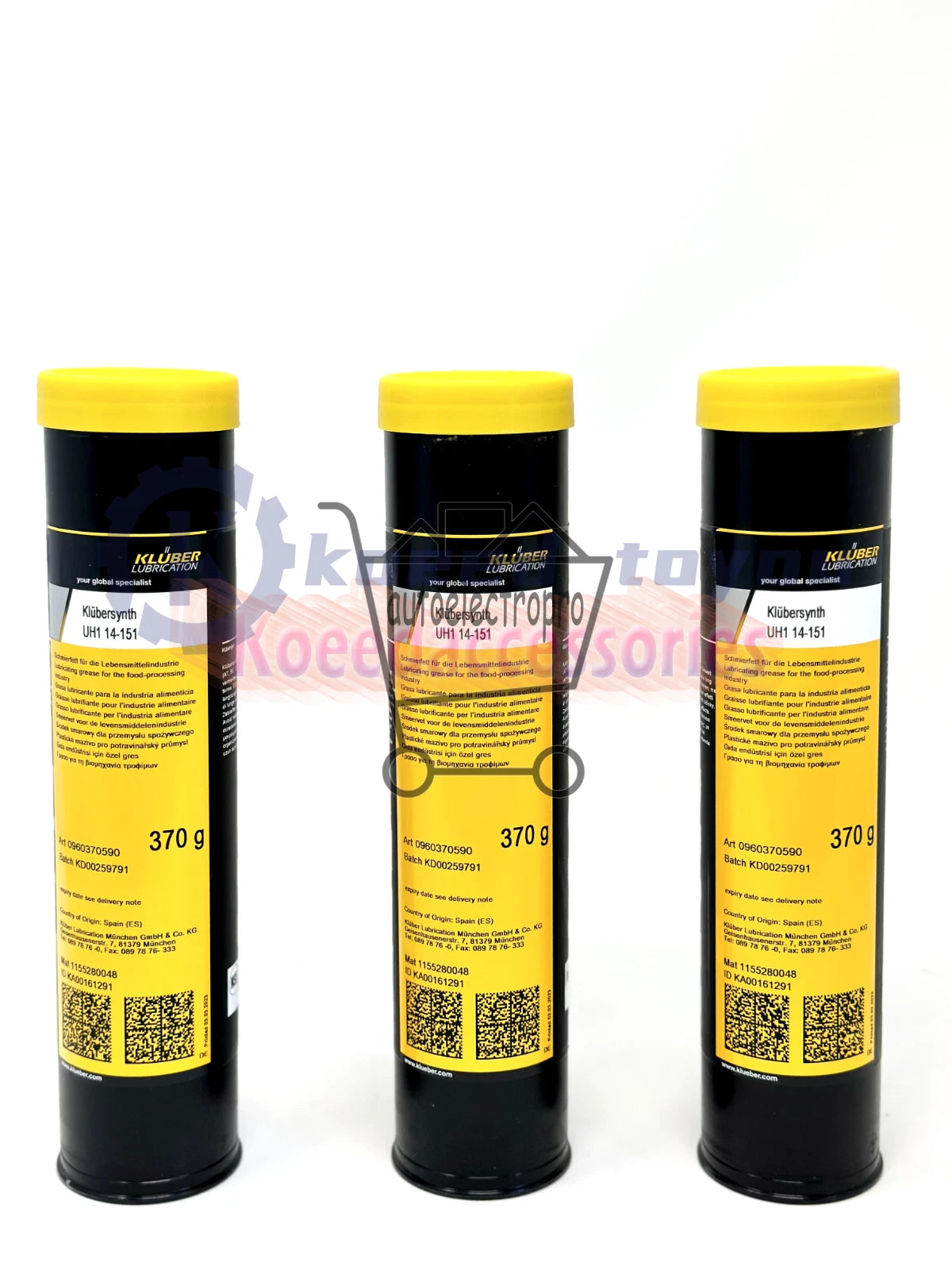 Klubersynth UH1 14-151 Lubricating Grease for Food Industry 370g free shipping