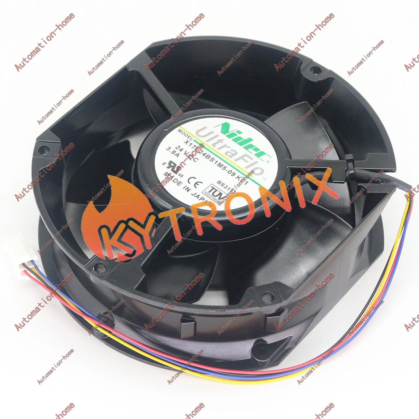 Nidec X17L24BS1M5-09 K01 24V DC 3.8A Cabinet Inverter Cooling Fan