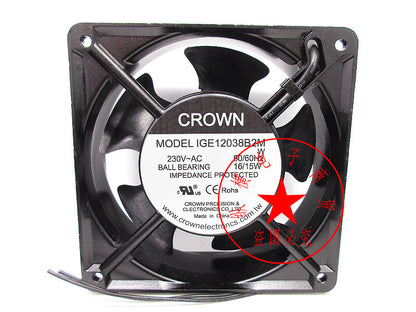 CROWN MODEL 1GE12038B2M 12038 AC 230V Fan IGE12038B2M
