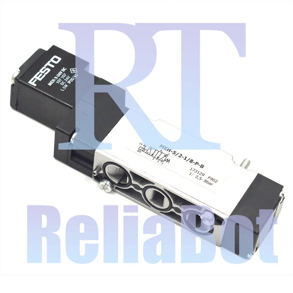 Festo Meh-5/2-1/8-P-B Solenoid Valve 173129 Width 17.8Mm