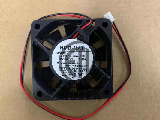 1PC NMB-MAT 2406KL-04W-B20 6CM 12V 0.10A 2-wire silent cooling fan