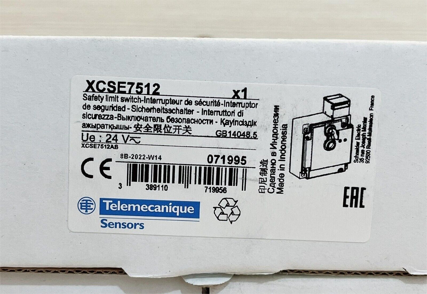 new TELEMECANIQUE XCSE7512 safety limit switch-interrupteur /FED/UPS# - TELEMECANIQUE
