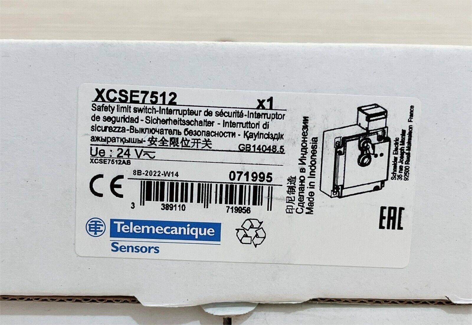 new TELEMECANIQUE XCSE7512 safety limit switch-interrupteur /FED/UPS# - TELEMECANIQUE