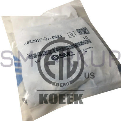 10 Pcs./Packet SMC AS2201F-01-06SA Flow Controller