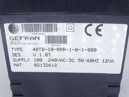 GEFRAN 40TB-10 TEMPERATURE CONTROLLER - Industrial Temperature Control System - GEFRAN