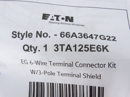 EATON CORPORATION 3TA125E6K TERMINAL SHIELD - EATON CORPORATION