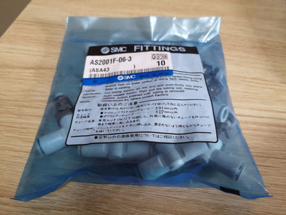 1Bag/10pcs SMC AS2001F-06-3 Fittings Free Shipping