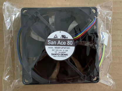 new Sanyo San Ace 80 9S0812P4F051 12V 0.13A 8CM 8025 4-wire PWM cooling fan
