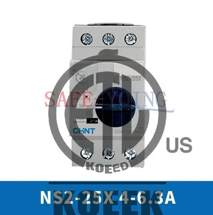 1PCS CHNT motor starter knob type NS2-25X overload short circuit protection