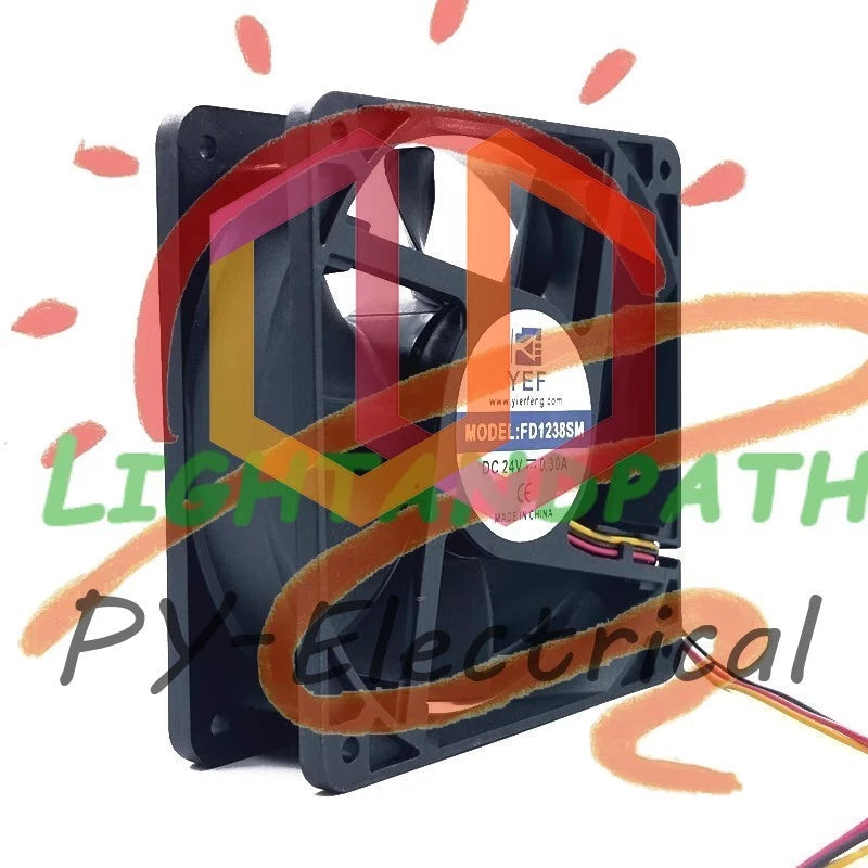 YEF FD1238SM DC24V 0.30A 12cm 3-Wire Cooling Fan #Li
