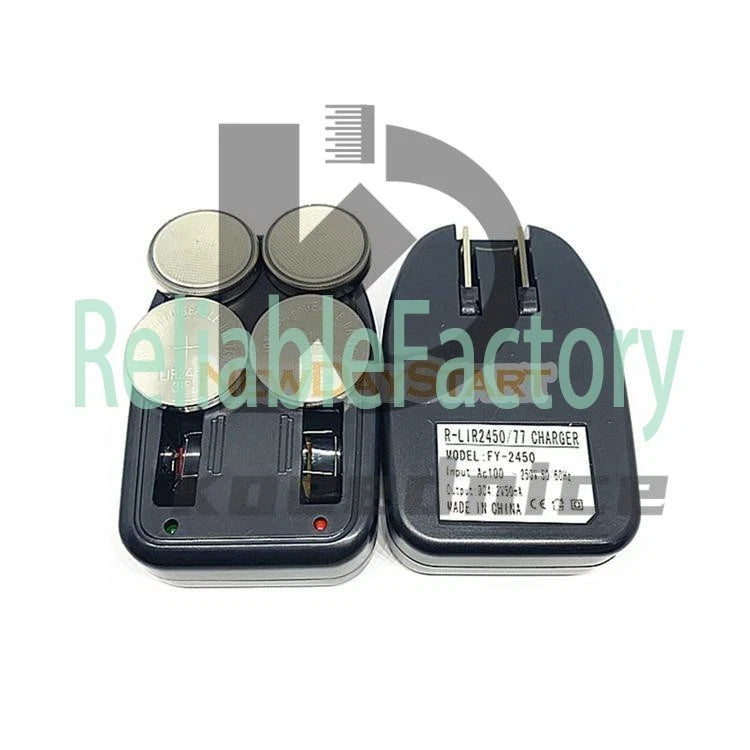 FY-2450 Charger + 4pcs LIR2450/77 3.6V Button Battery Replace CR2450 2477 2430