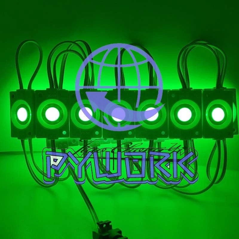2.4W injection COB LED Module light,DC 12V advertising Green