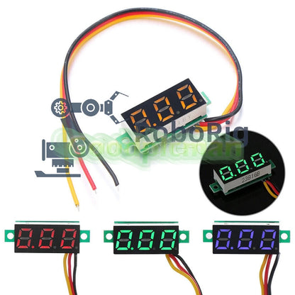 0.28" Blue 3-Wire LED DC 0-100V Voltmeter Digital Display Voltage Panel Meter