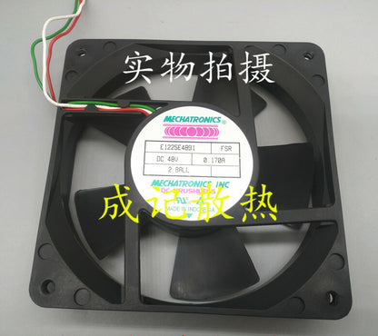 1pcs E1225E48B1 FSR 48V 0.170A 12CM 12025 3-wire cooling fan