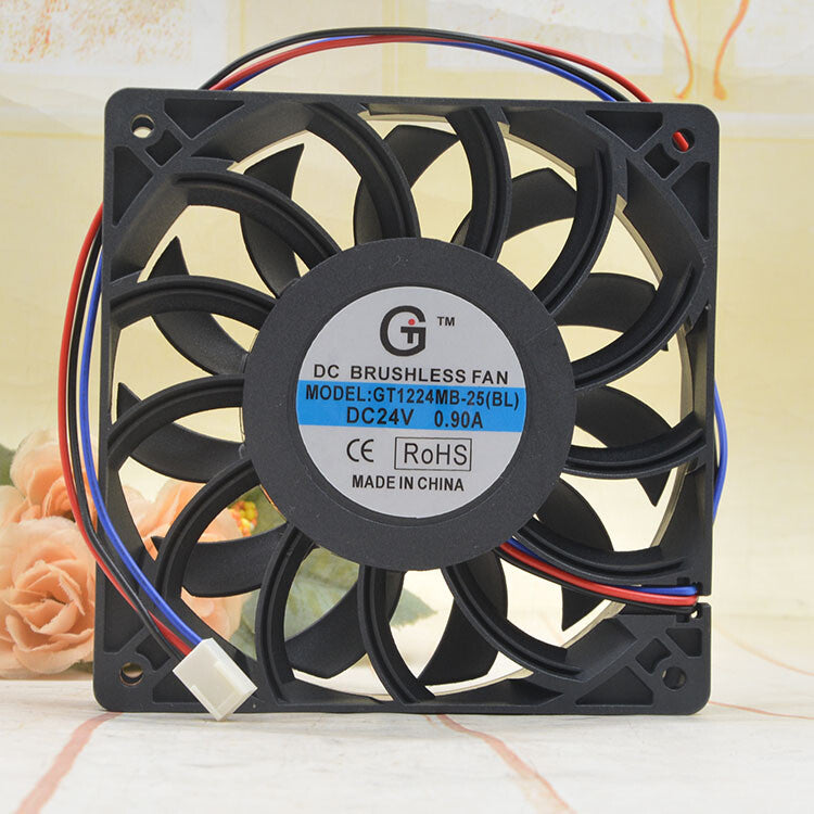 1pcs GT1224MB-25BL 12CM 0.90A 12025 24v inverter large air volume fan