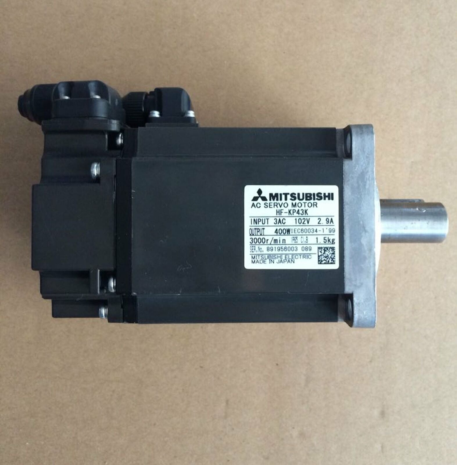 used Mitsubishi AC servo motor HF-KP43K tested in good condition - MITSUBISHI