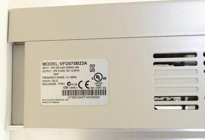 Delta VFD-075B23A Frequency Inverter Drive 10HP/230V 3PH - DELTA