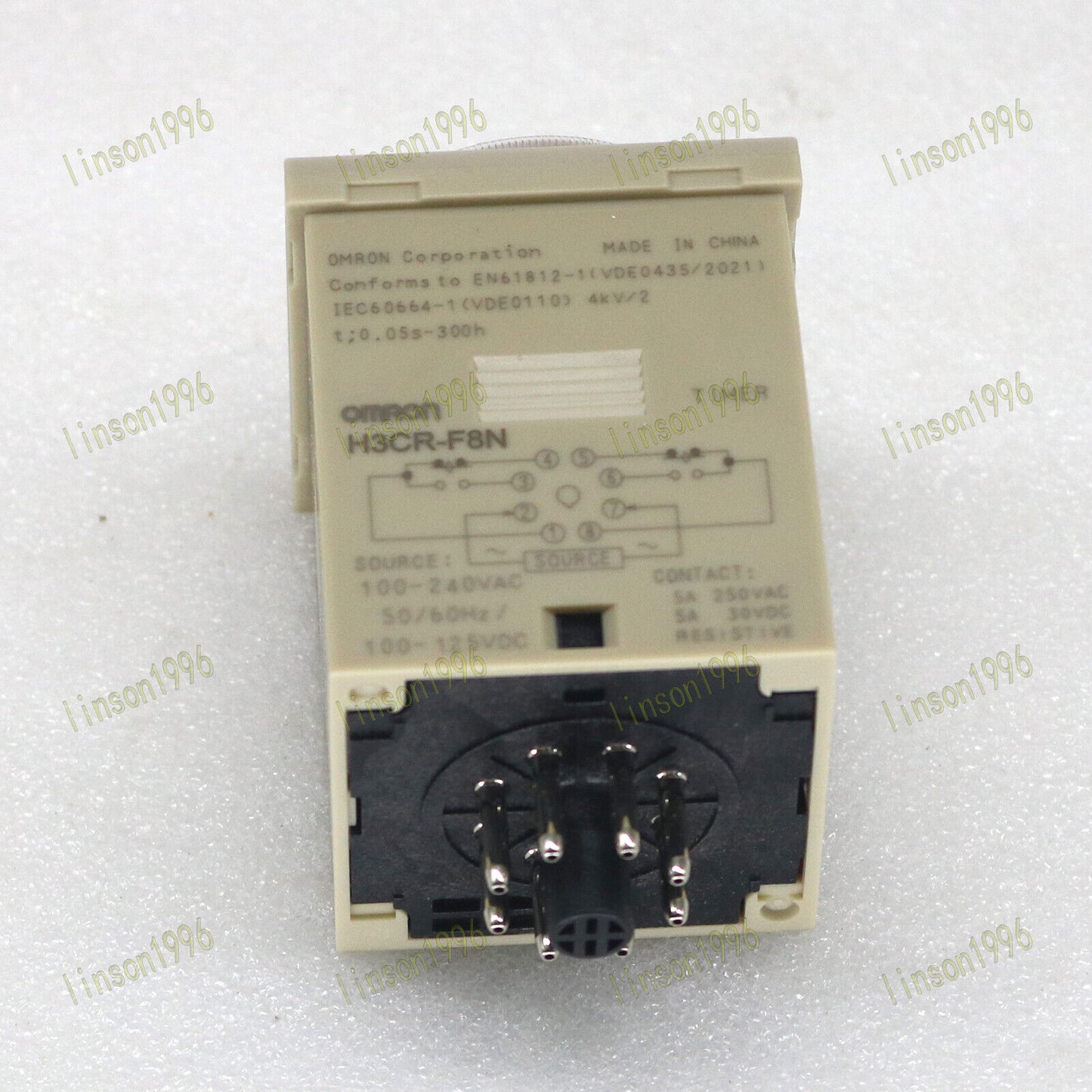 1pc Omron H3CR-F8N Timer Relay 100-240VAC, In Box, Fast Delivery - OMRON