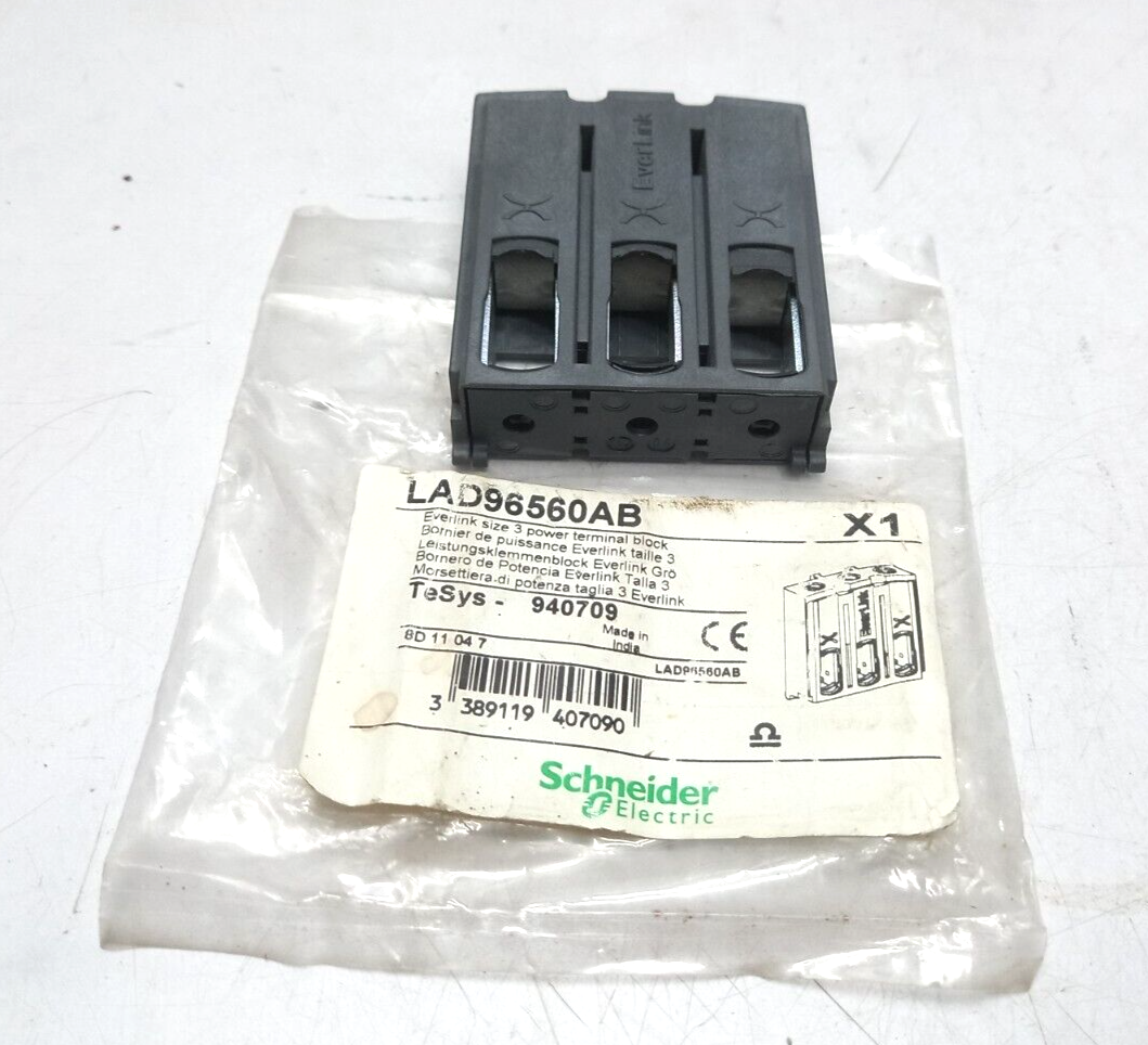 new Schneider LAD96560AB Everlink Size 3 Power Terminal Block TeSys-940709 LAD96560 - SCHNEIDER