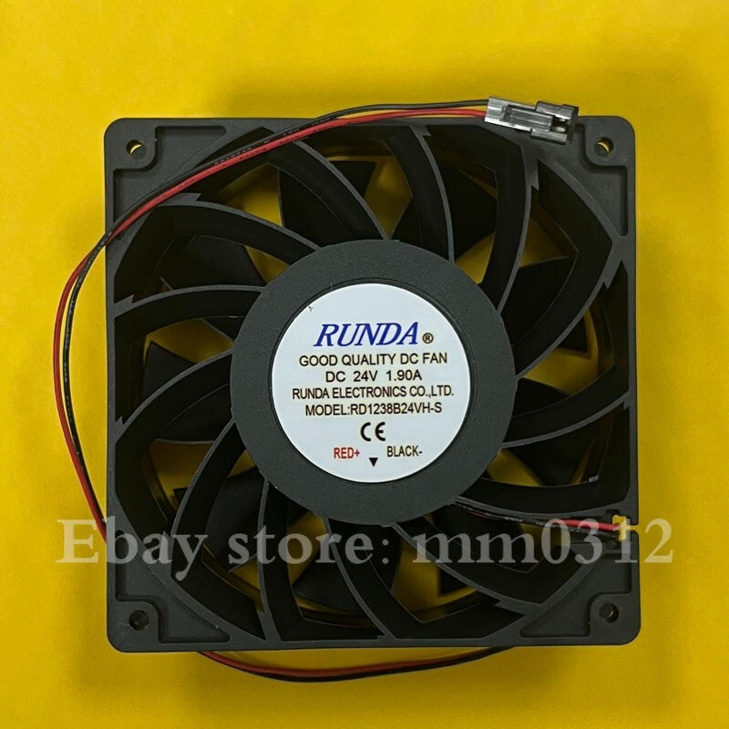 RUNDA RD1238B24VH-S DC24V 1.90A 12CM 2-Wire Cooling Fan