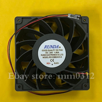 RUNDA RD1238B24VH-S DC24V 1.90A 12CM 2-Wire Cooling Fan