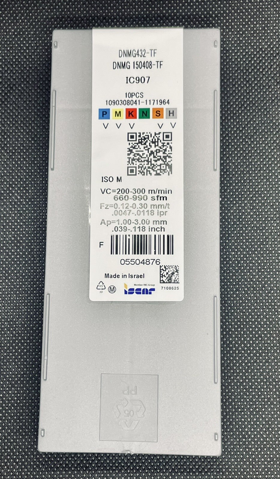 ISCAR DNMG 432-TF IC907 DNMG150408-TF IC907 Carbide Inserts 10 PCS Free Shipping