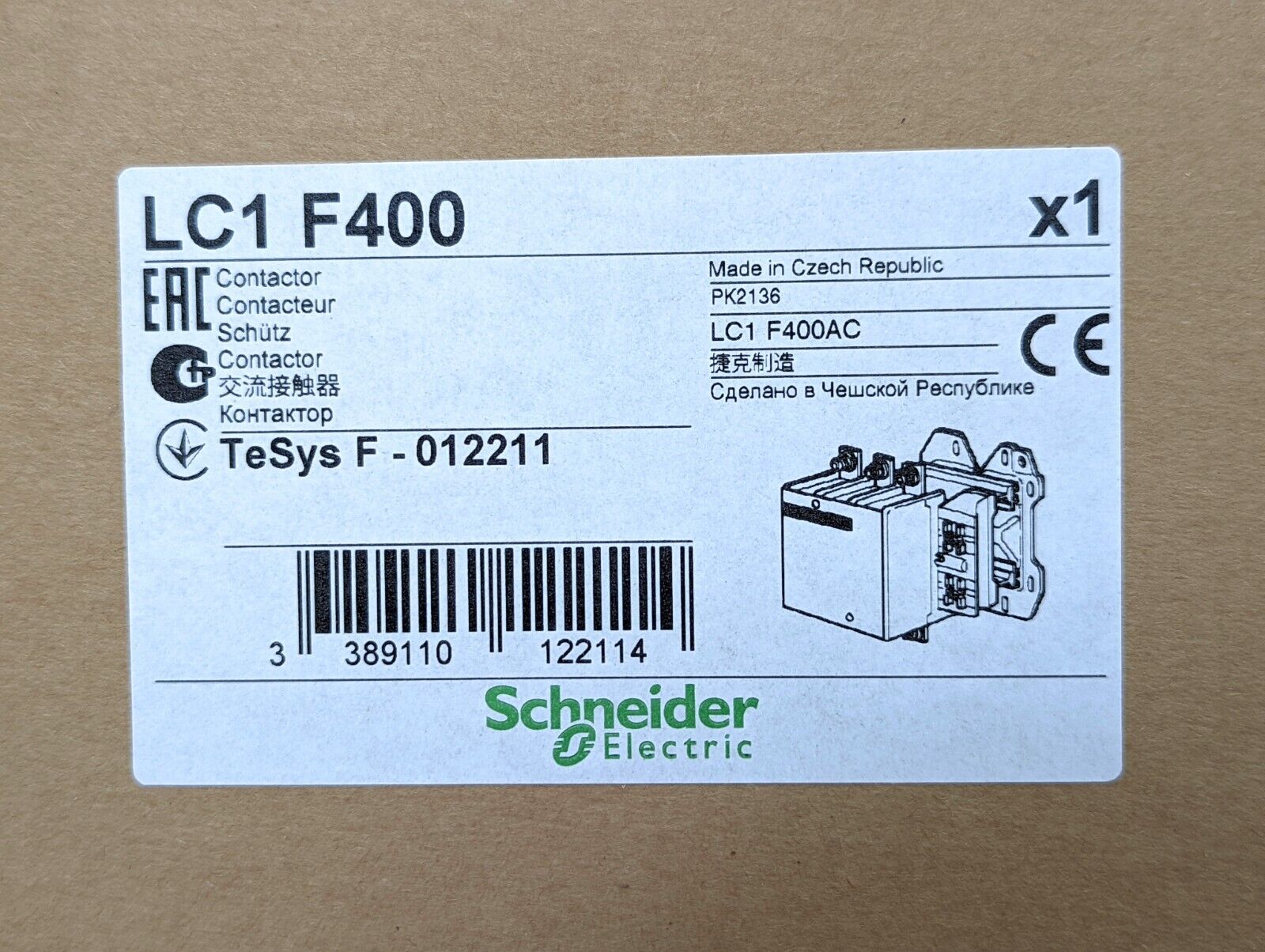 Square D LC1F400 400A Contactor NEW IN BOX - SQUARE D