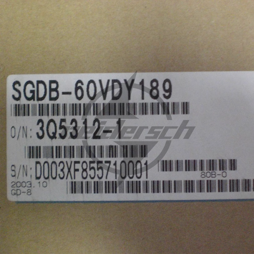 Yaskawa SERVOPACK SGDB-60VDY189 - YASKAWA