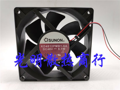 1pcs SUNON KD4812PMB1-6A DC 48V 9.1W 12CM 2-wire inverter cooling fan