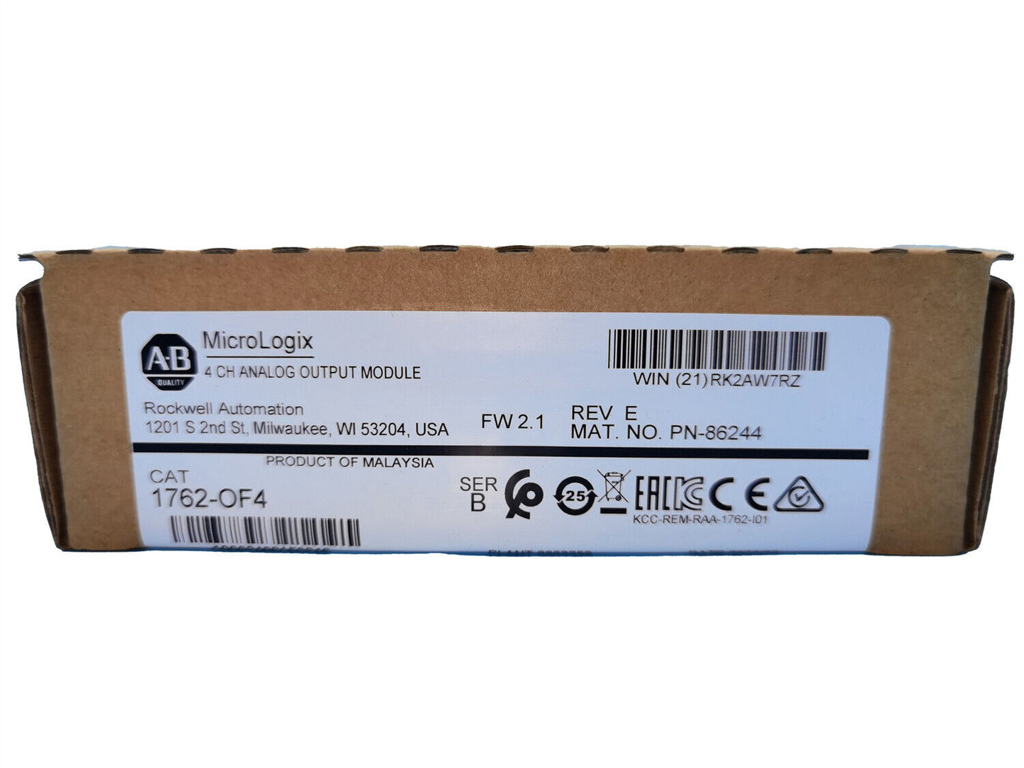 Allen-Bradley 1762OF4 Factory Sealed MicroLogix 4-Ch Analog Output - ALLEN-BRADLEY