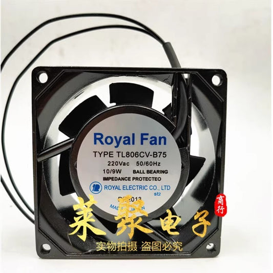 Royal Fan TL806CV-B75 8038 220VAC 10/9W 8CM Silent Cooling Fan