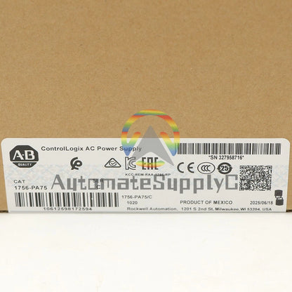 1PCS Factory Sealed AB 1756-PA75 ControlLogix AC Power Supply 1756PA75 #CO