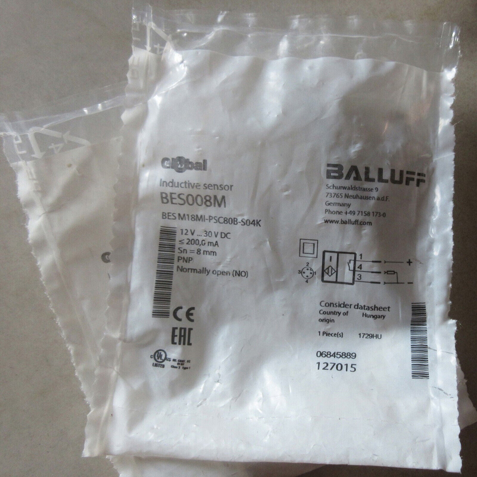 Proximity Sensor BES M18MI-PSC80B-S04K Fast - BES