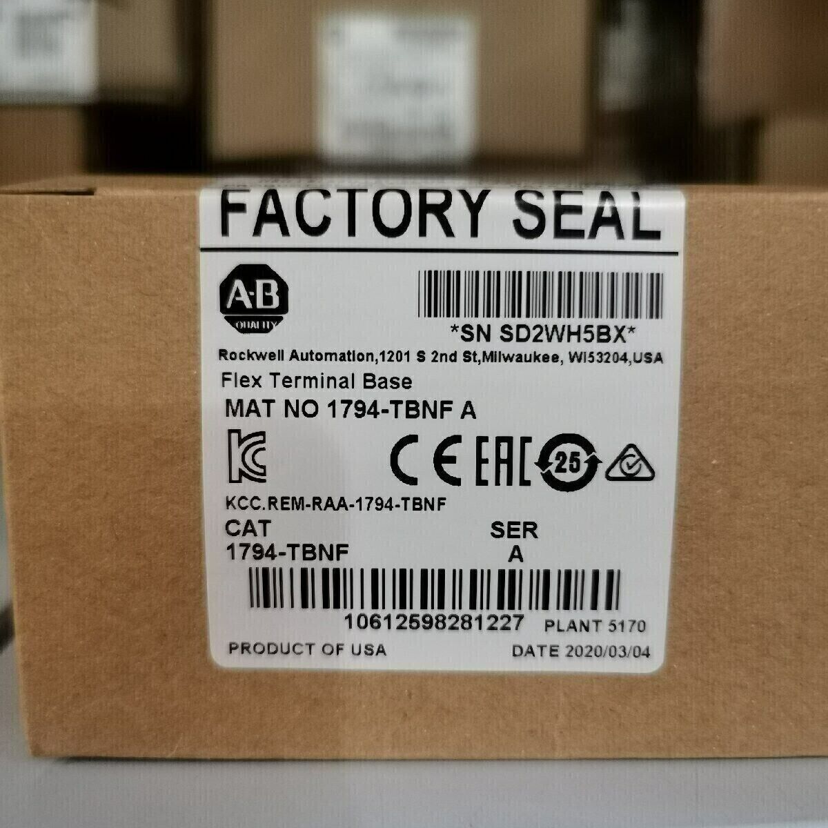 Allen-Bradley 1794-TBNF Flex Terminal Base Module 1794TBNF - ALLEN-BRADLEY