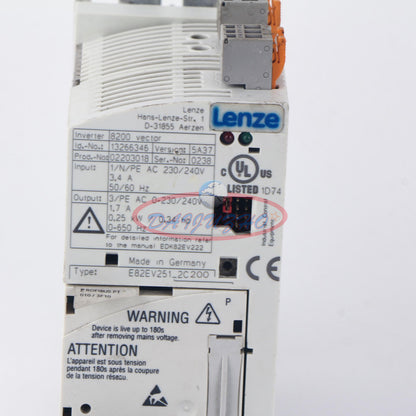 Used ONE Lenze E82EV251-2C200 0.25KW Communication Module - LENZE
